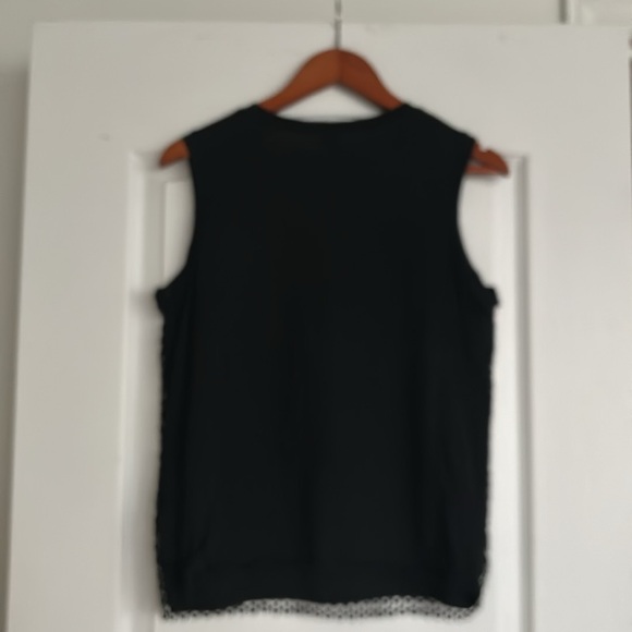 Black sleeveless shell/tank top - Picture 3 of 4